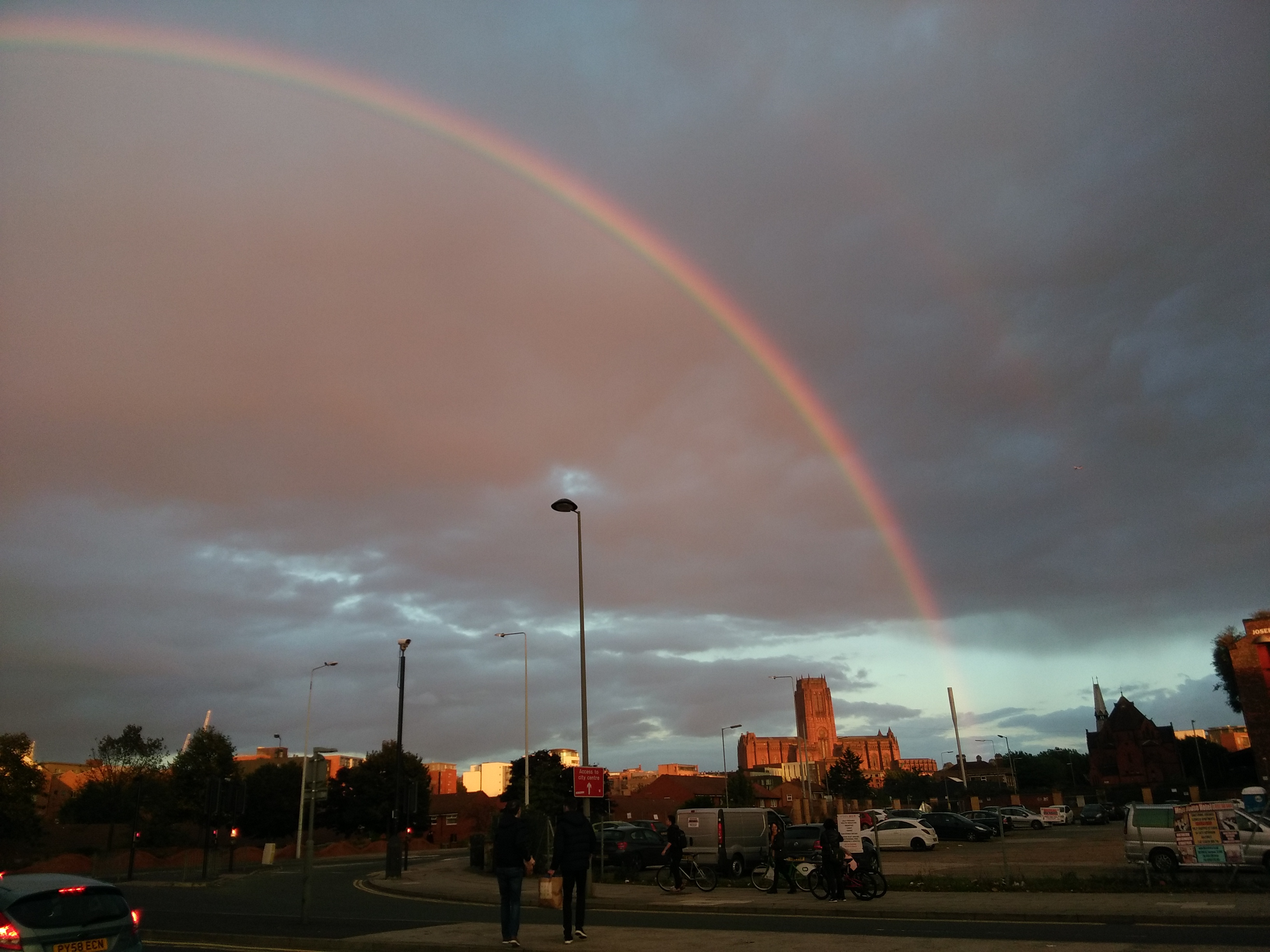 Rainbow and Liverpool Cathedral